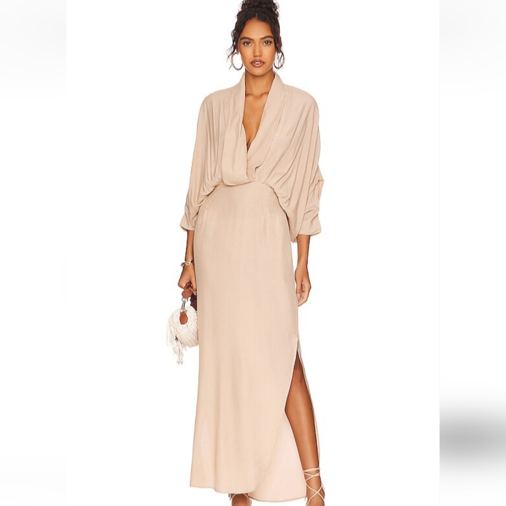 x REVOLVE Plunge Dress in Mojave Desert